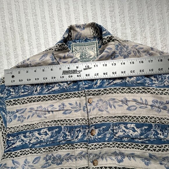 Pussers Of The West Indies Mens Button Down Shirt Floral Hawaiian Short Sleeve - Picture 5 of 7